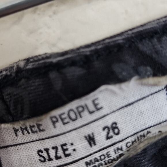 Free People Damask Brocade Jacquard Goth Skinny Jeans - Picture 4 of 10